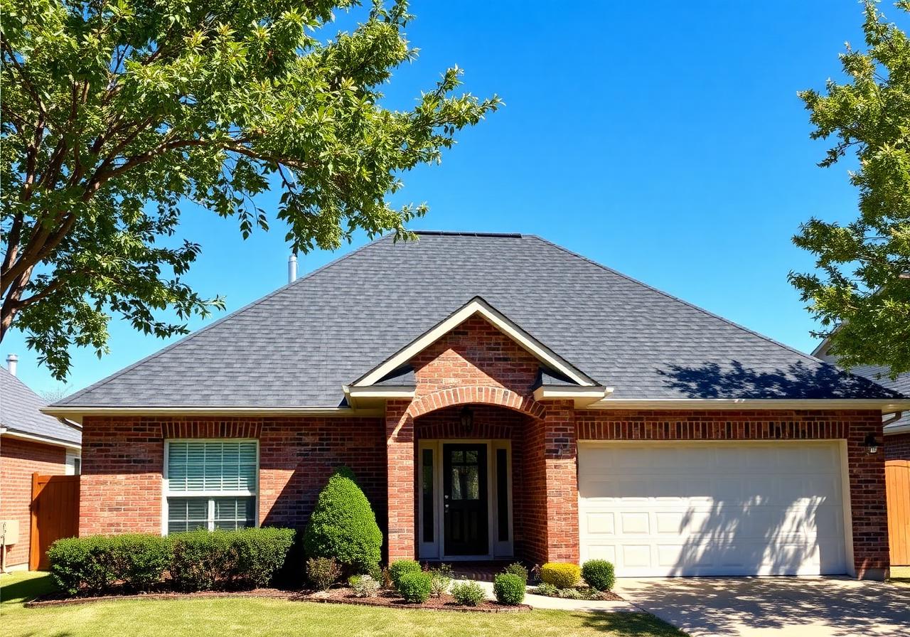 Brand-new architectural shingle roof installed by ADC Roofing