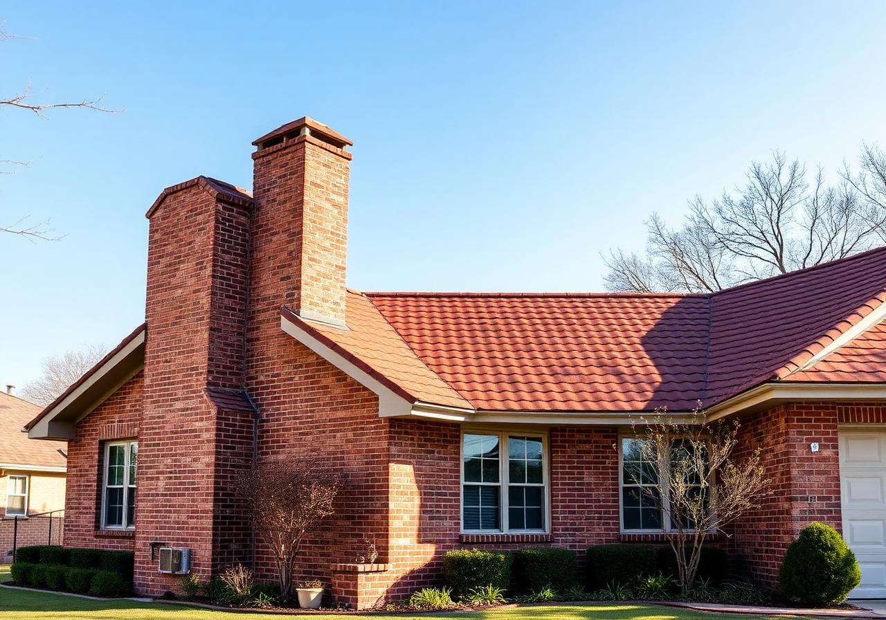 New terracotta stone-coated steel roof installed by ADC Roofing