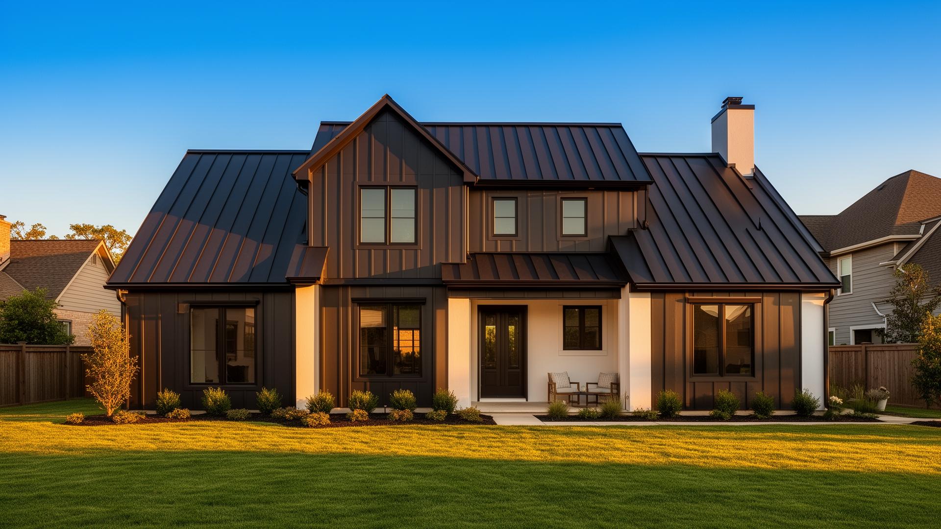 Beautiful home with a brand-new standing seam metal roof installed by ADC Roofing